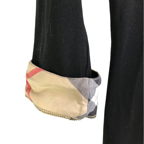 Burberry Brit Top Womens Size XS Scoop Neck Plaid Three-Quarter Sleeve V-Neck - Picture 4 of 8